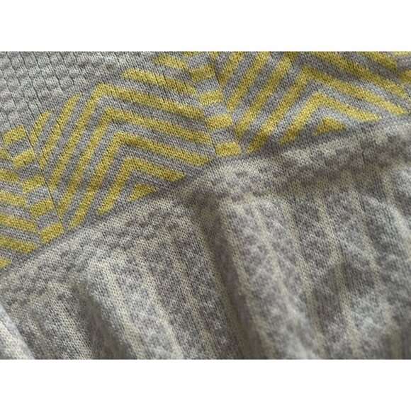 Vintage DEMETRE 100% Wool Knit Sweater Beige & Yellow Geometric Pattern Size XLa - Picture 10 of 12